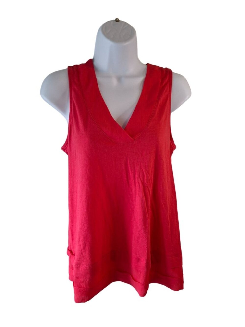 Banana Republic Women S Red V Neck Tank Top Sleeveless Minimalist Classic Preppy